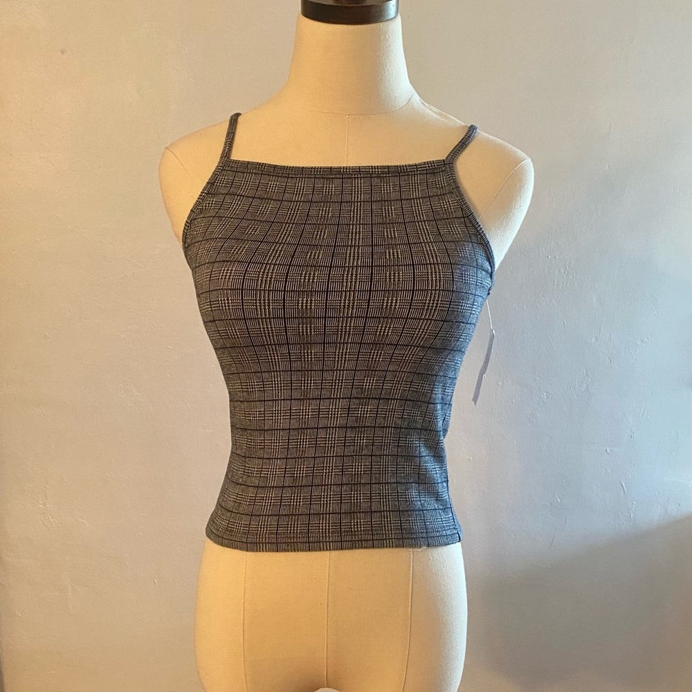 NWT AE Plaid Apron Neck Tank